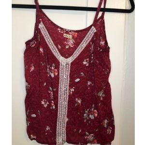Holister: Thin Strapped, Floral Tank